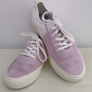 Everlane Organic Cotton Canvas Purple And White Sneakers Size 9